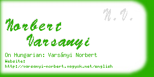 norbert varsanyi business card