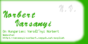 norbert varsanyi business card